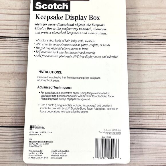 Scotch Keepsake Display Box Rectangle Photo Safe Scrapbook Lot of 12 (2/pk) NOS - Picture 7 of 7